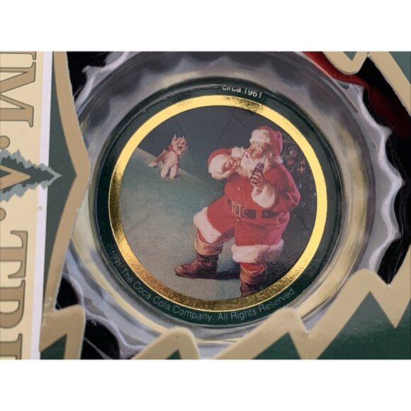 Lot of 6 Coca-Cola Trim A Tree Bottle Cap Ornaments 1990 Vintage Christmas Decor - Picture 9 of 13